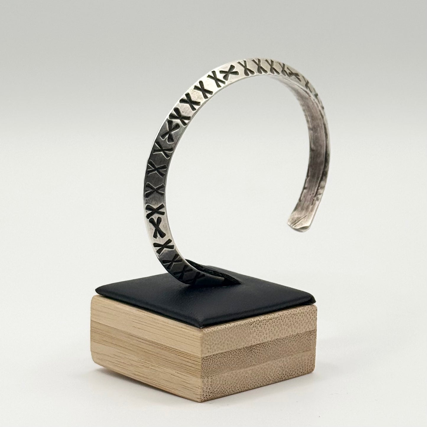 Handstamped X Tri-Bracelet