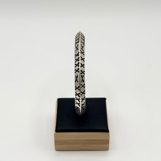 Handstamped X Tri-Bracelet